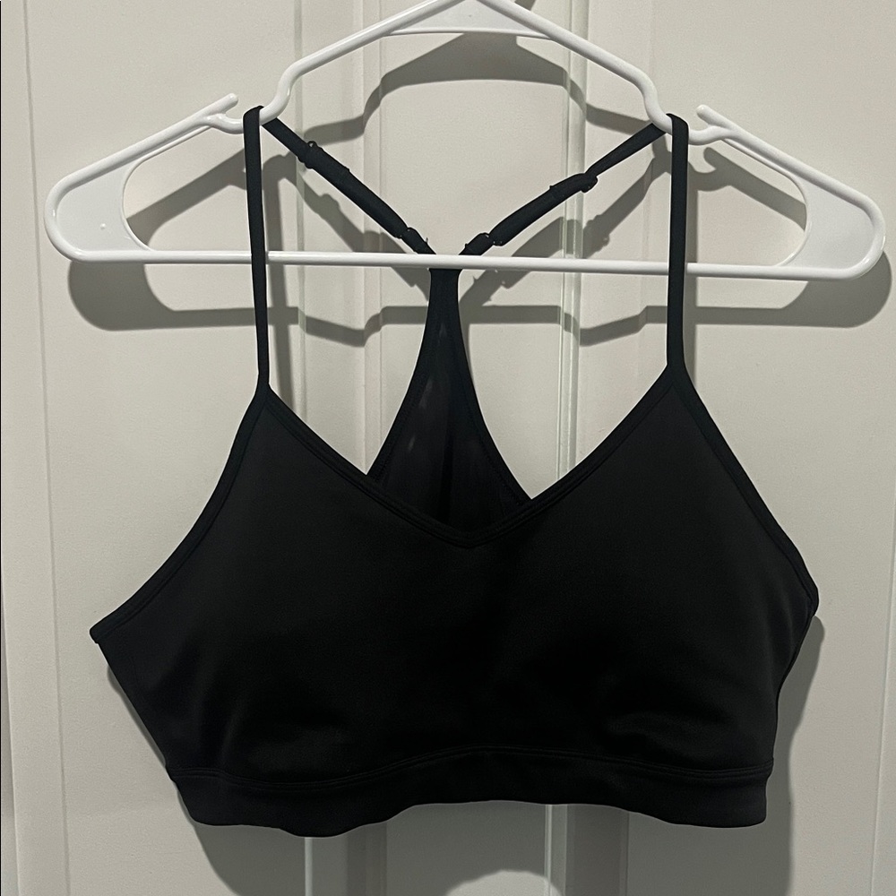 Adidas black sports bra low impact